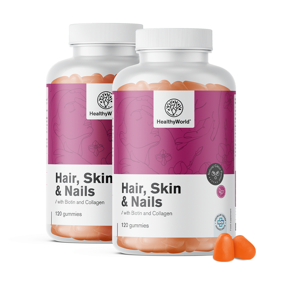 Haare, Haut & Nägel - Citrusgeschmack-Gummis für Haare, Haut und Nägel.
