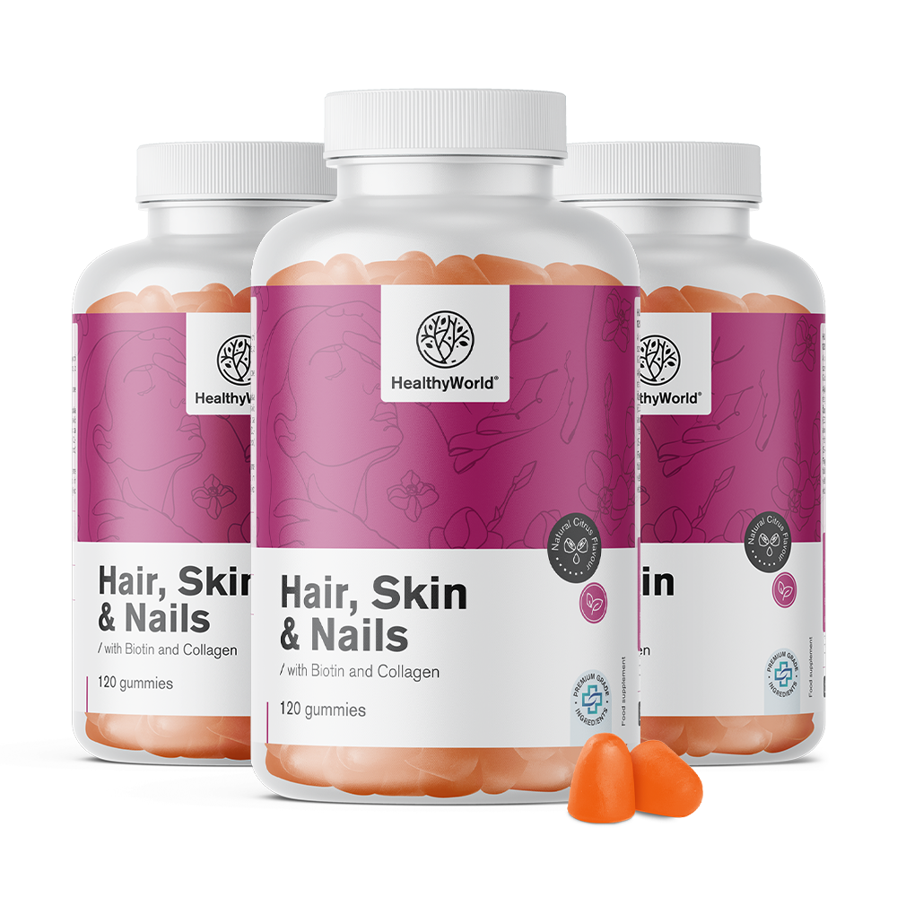 Haare, Haut & Nägel - Citrusgeschmack-Gummis für Haare, Haut und Nägel.
