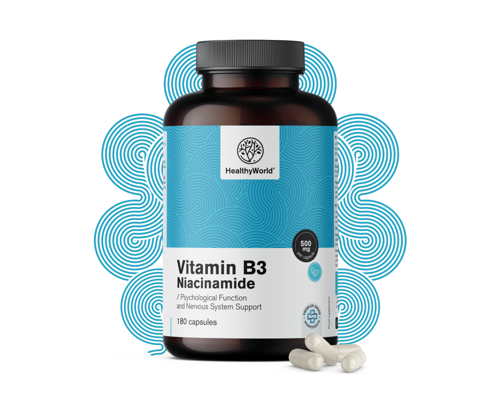 Vitamin B3 500 mg – Niacinamid