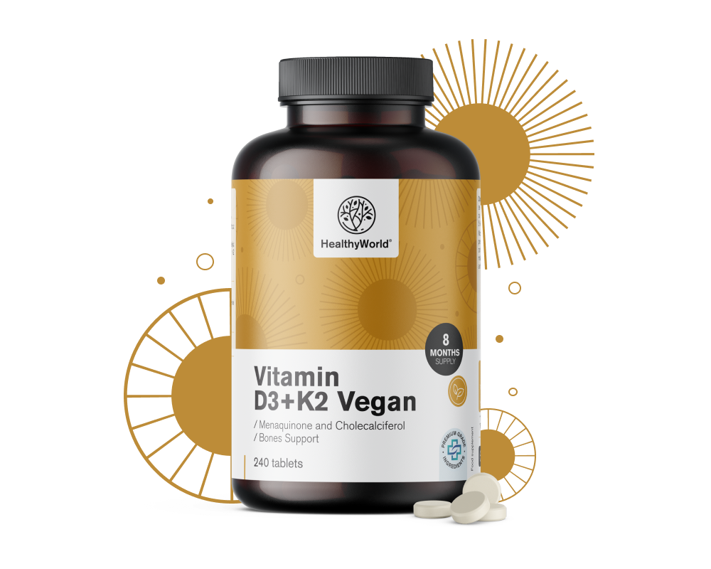 Vegane Vitamine D3+K2
