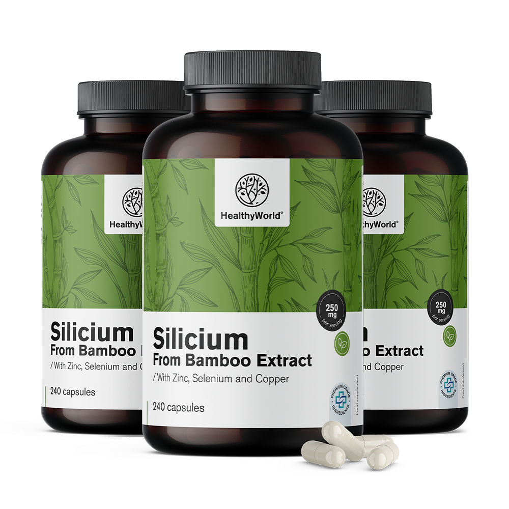Silicij 250 mg - aus Bambusextrakt. Silicium 250 mg - aus Bambusextrakt.