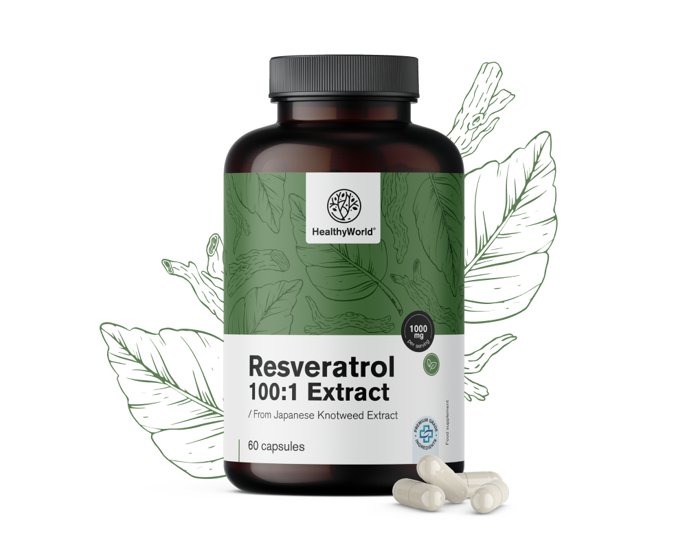 Resveratrol 1000 mg - Extrakt 100:1