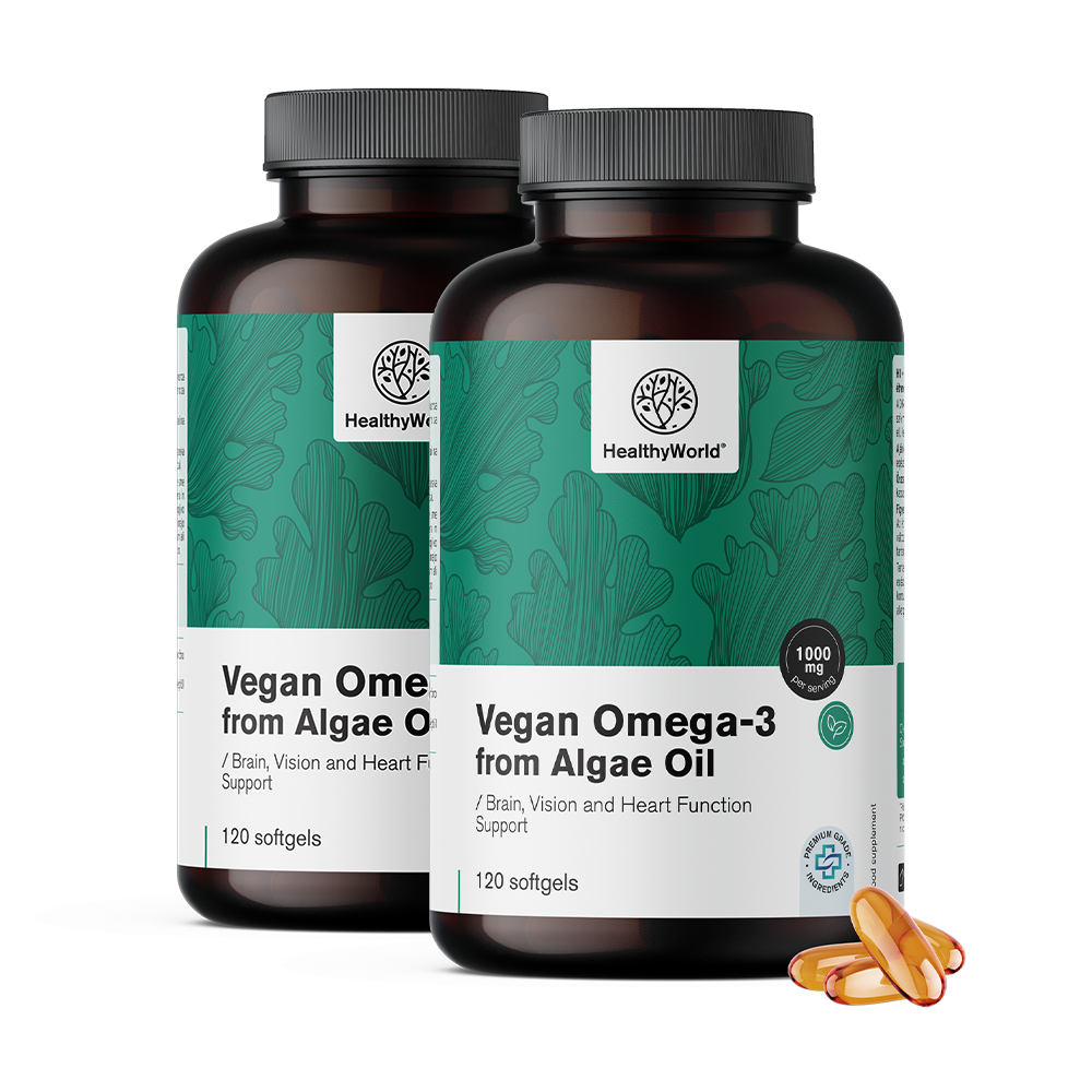 Veganes Omega-3 1000 mg – aus Algen