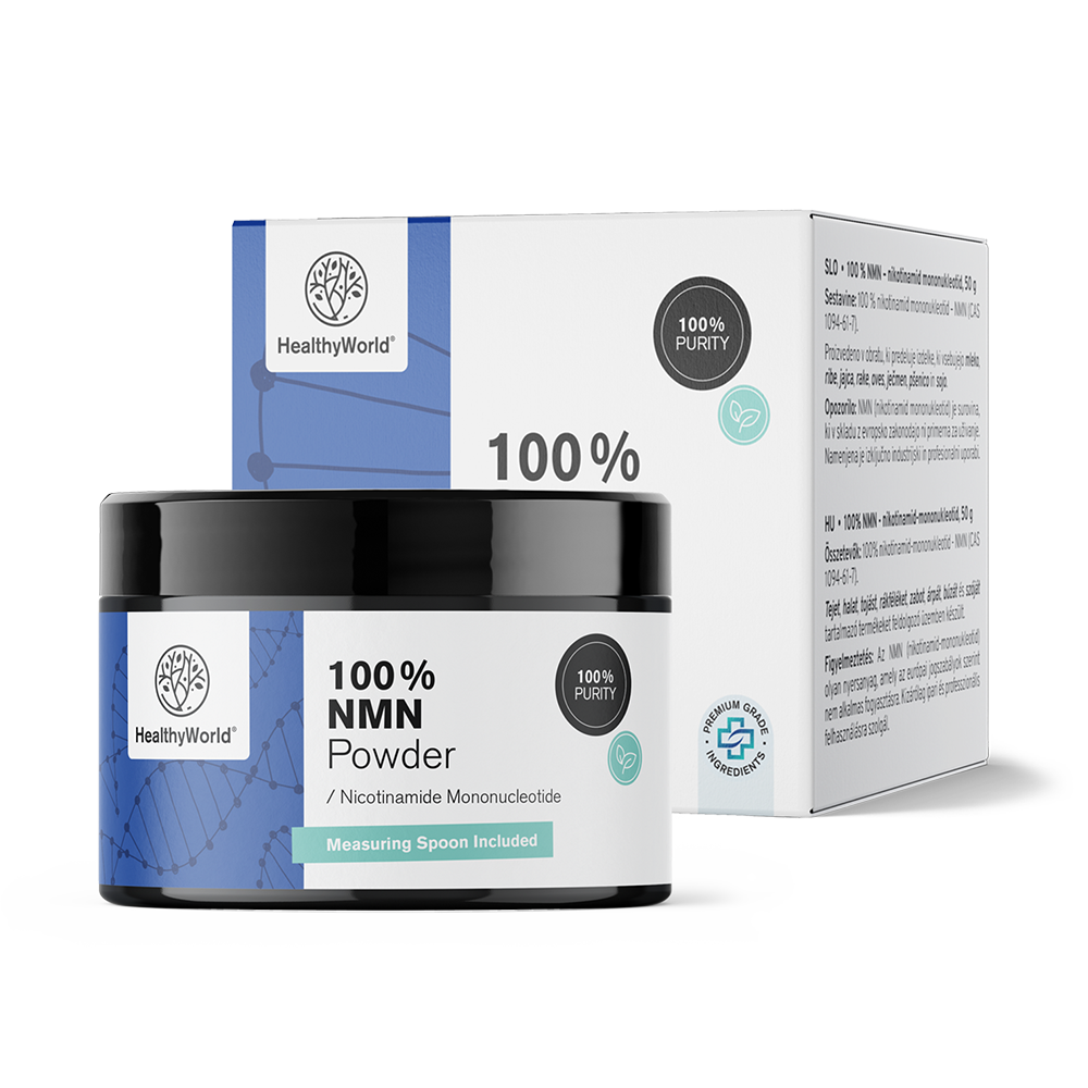 100 % NMN - Nicotinamide Mononucleotide.