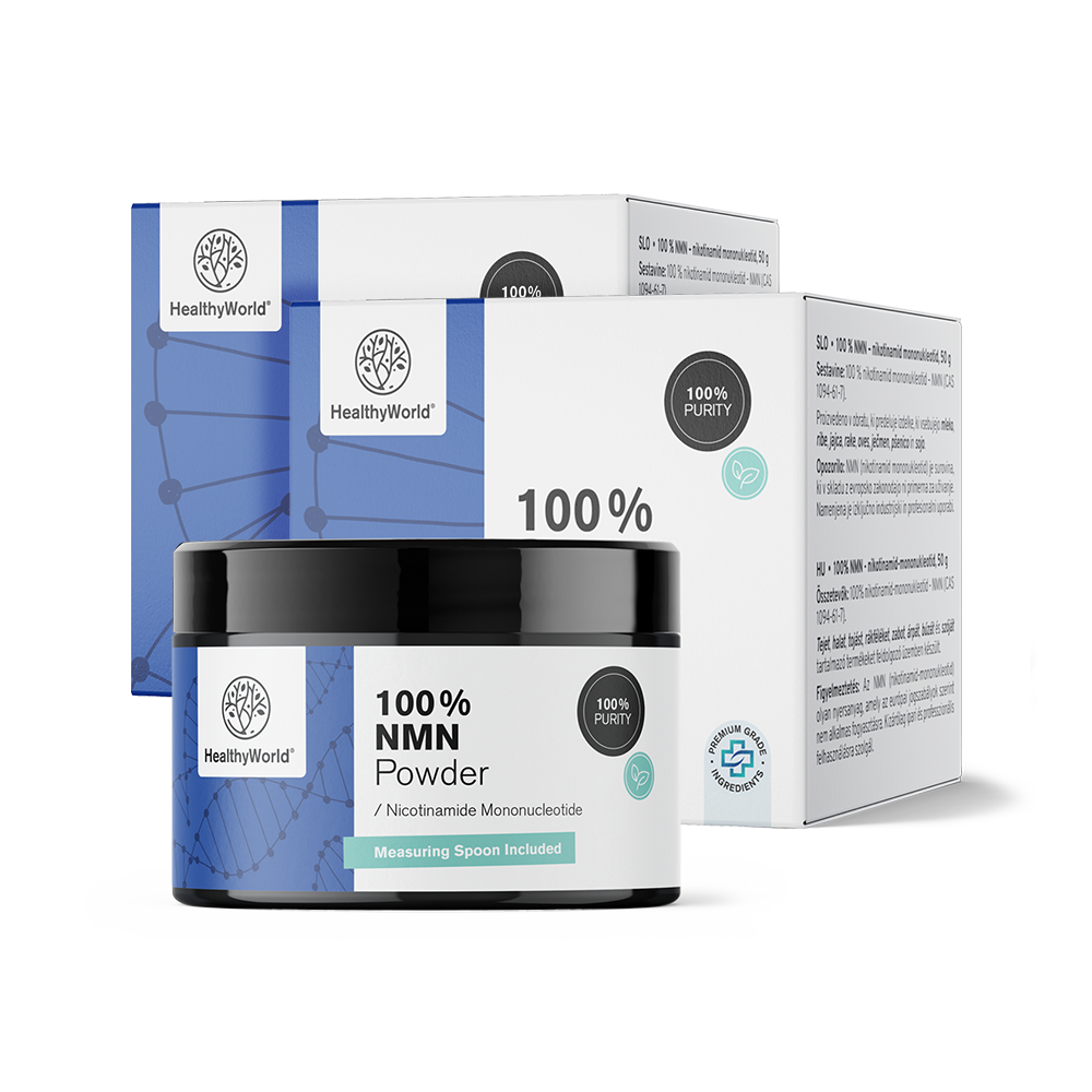 100 % NMN - Nicotinamide Mononucleotide.