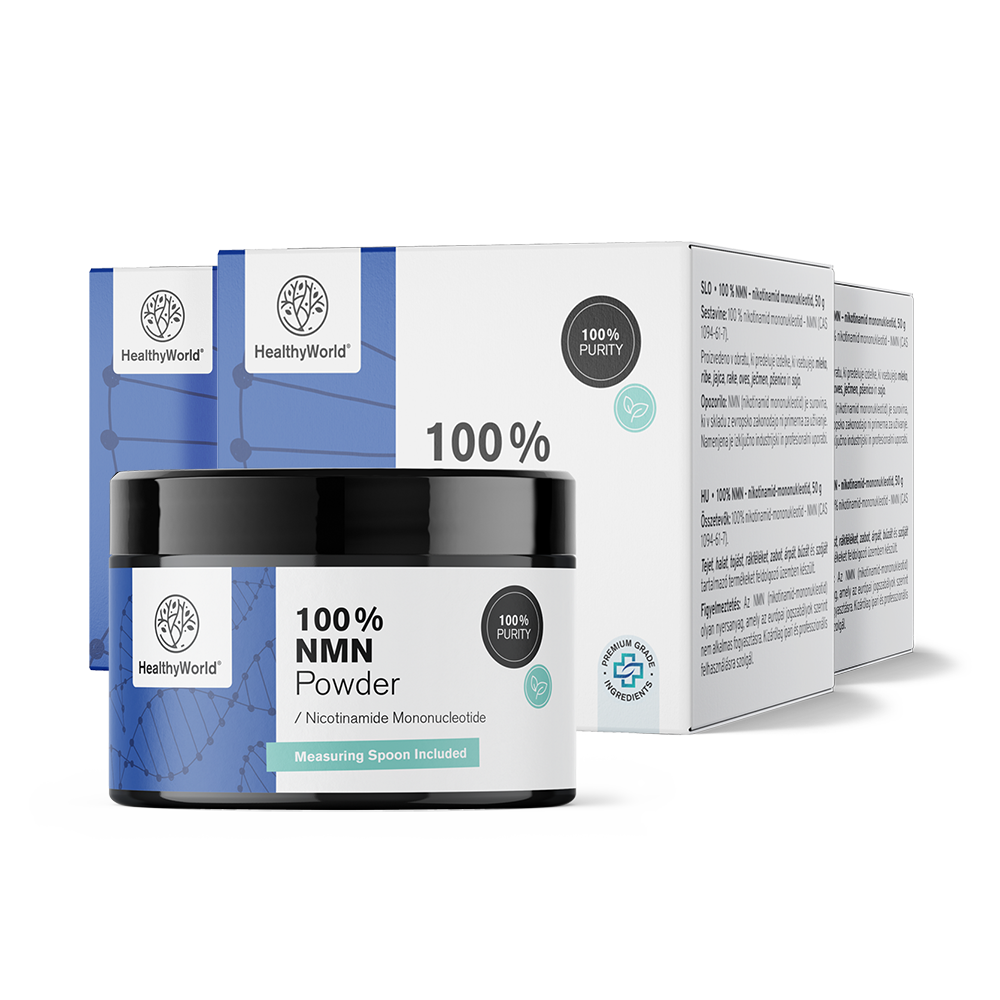 100 % NMN - Nicotinamide Mononucleotide.