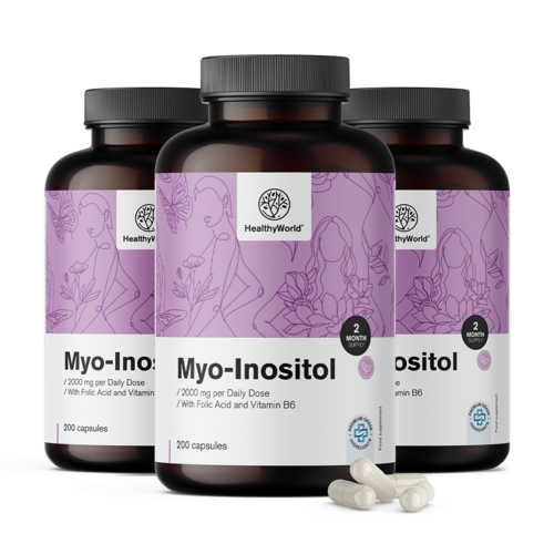3x Myo-Inositol 2000 mg, zusammen 600 Kapseln