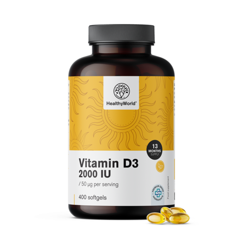 Vitamin D3 2000 I.E., 400 Weichkapseln