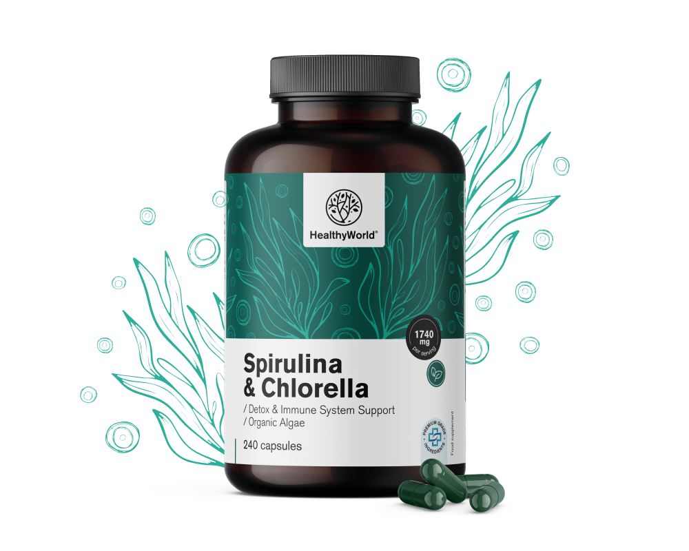 Spirulina und Chlorella 1740 mg