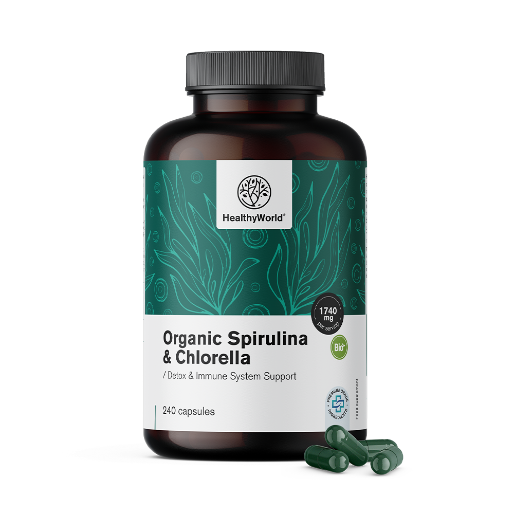 BIO Spirulina und Chlorella.