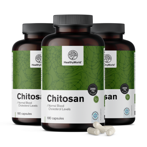 3x Chitosan 3000 mg, zusammen 540 Kapseln