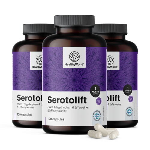3x Serotolift – Unterstützung für Serotonin, zusammen 360 Kapseln