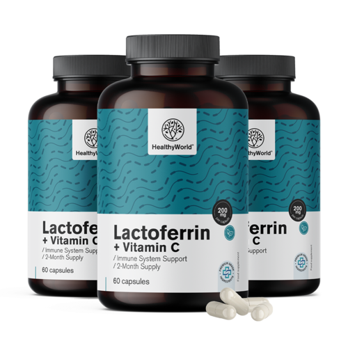 3x Lactoferrin 200 mg, zusammen 180 Kapseln
