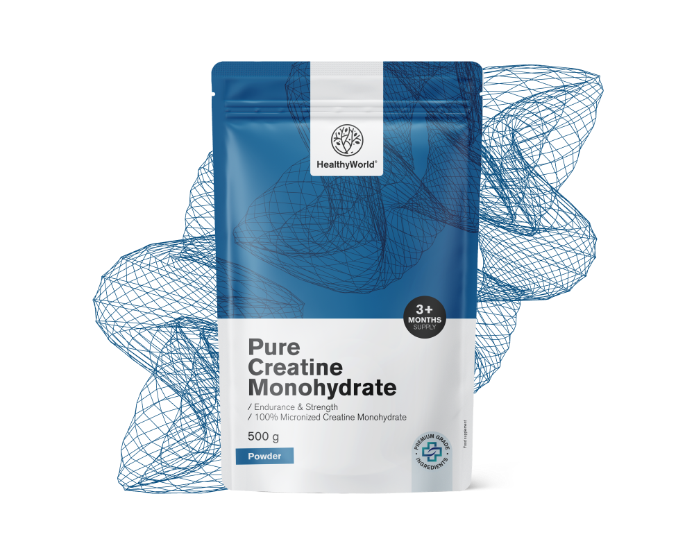 Pure Kreatinmonohydrat in Pulverform