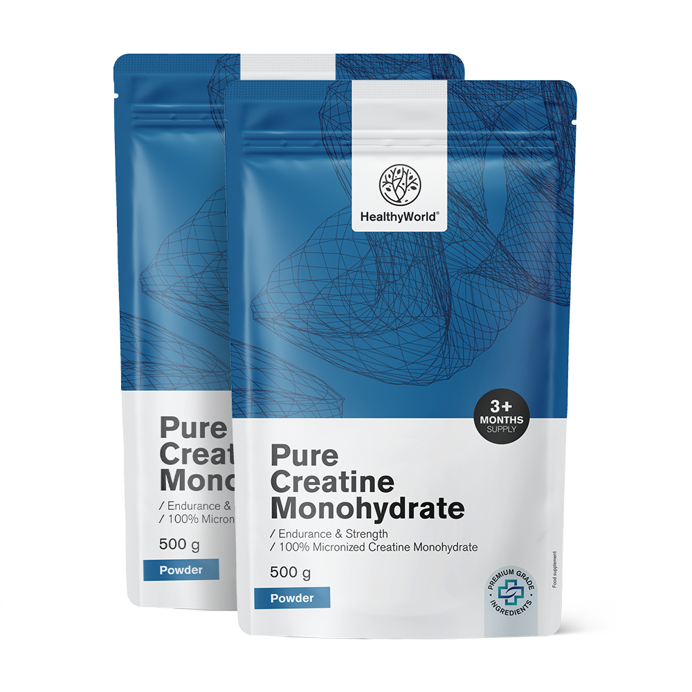 Reines Kreatinmonohydrat in Pulverform.